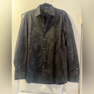 ⭐️ AUTHENTIC BOSS HUGO BOSS SLIM FIT LONG SLEEVE BUTTON UP SHIRT SIZE L⭐️